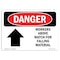 Signmission OSHA Danger, Workers Above Watch For Falling Material, 10in X 7in Decal, 10" W, 7" H, Landscape OS-DS-D-710-L-1624 - alternate 1